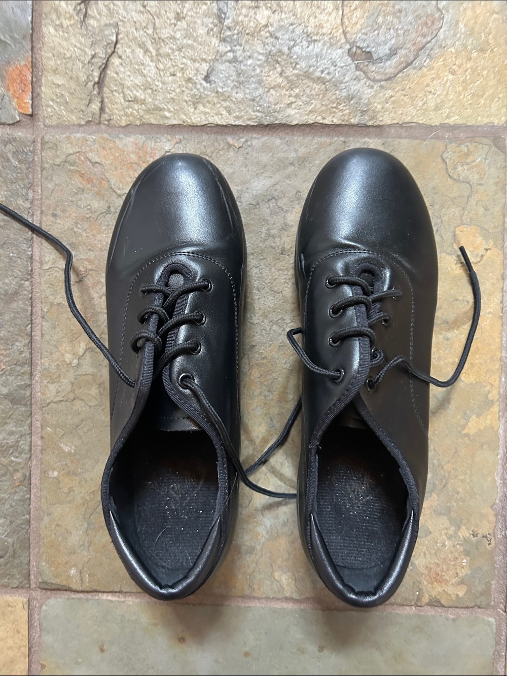 Black Kids Tap Dance Shoes - Classic Lace-Up
